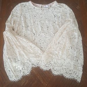 Boho bell sleeve lace top by Skylar & Jade